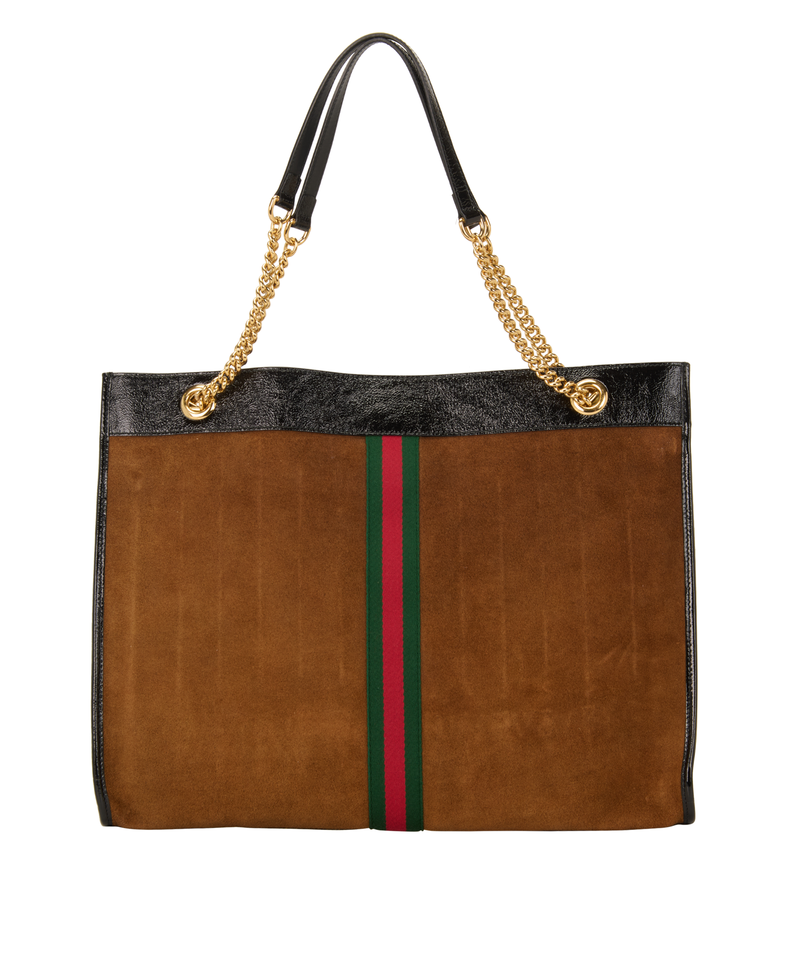 Large Rajah Tote, &pound;550, Handbags, Black/Tan, Suede, Back view